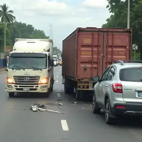 acidente com veículo de carga