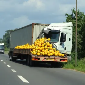 caminhão com carga de limões
