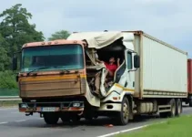 motorista de carreta prensado por carga