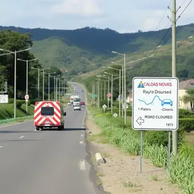 interdição ponte Caldas Novas