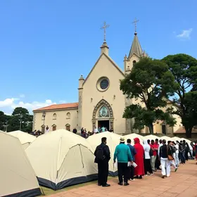 barracas de apoio na BR-365