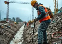 operário soterrado em obra de drenagem
