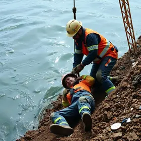 trabalhador soterrado Araguari
