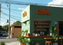 Cafeteria no interior de Minas